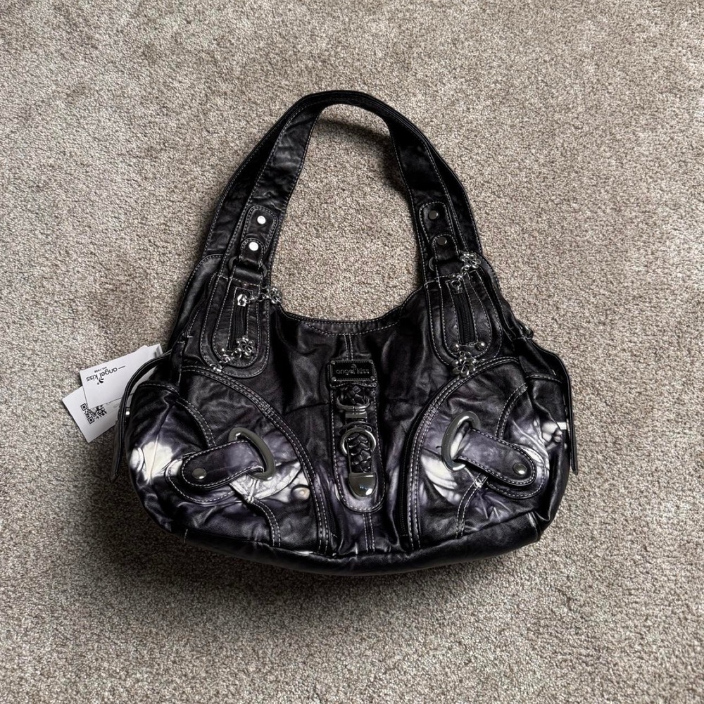 BLACK ANGEL KISS Y2K HOBO SHOULDER BAG